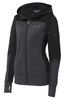 Picture of Sport-Tek® Ladies Tech Fleece Colorblock Full-Zip Hooded Jacket (LST245)PW