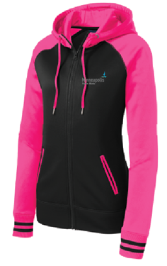 Picture of Sport-Tek® Ladies Sport-Wick® Varsity Fleece Full-Zip Hooded Jacket (  LST236 )