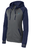 Picture of Sport-Tek® Ladies Sport-Wick® Varsity Fleece Full-Zip Hooded Jacket (  LST236 )